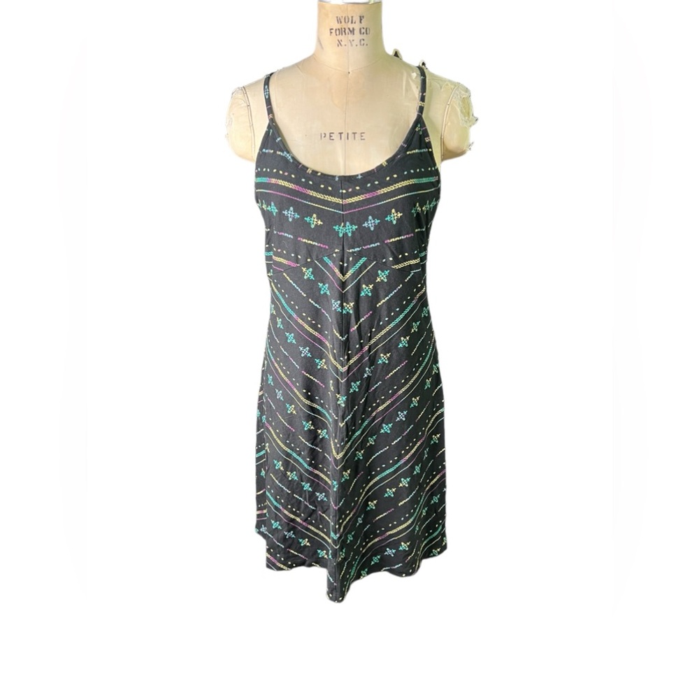 Patagonia L women’s black printed Racerback tank dress